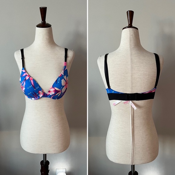 NWT! Victoria’s Secret PINK Tropical Push-Up Bra - 32C - Picture 2 of 8